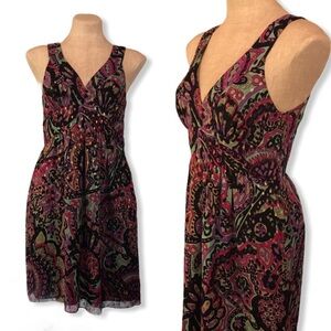 Tibi Silk Slip Dress Psychedelic Print Size 8 Cocktail Party